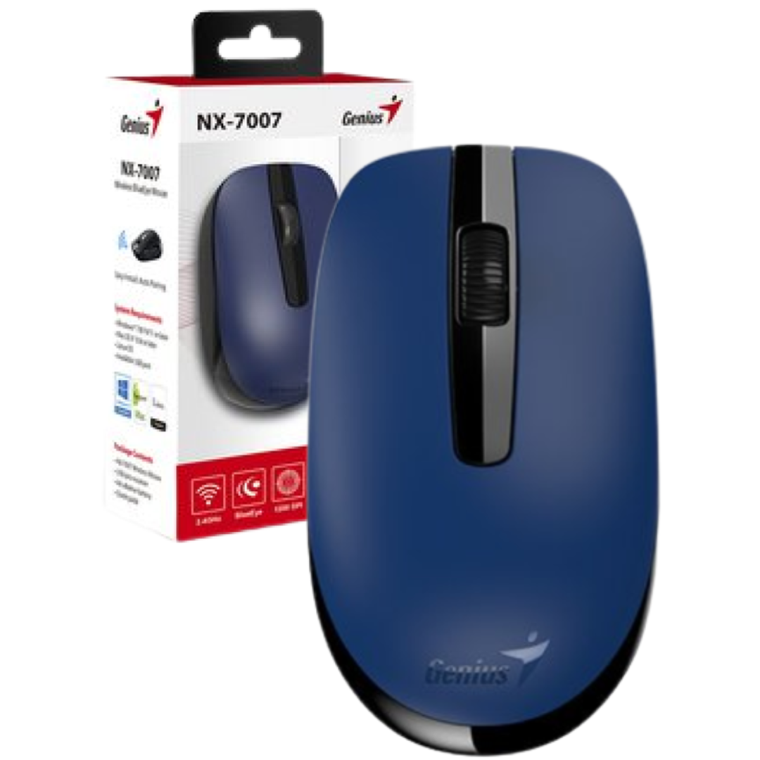 MOUSE GENIUS INALAMBRICO / 1200DPI / 3 BOTONES / NX-7007 / BLUE