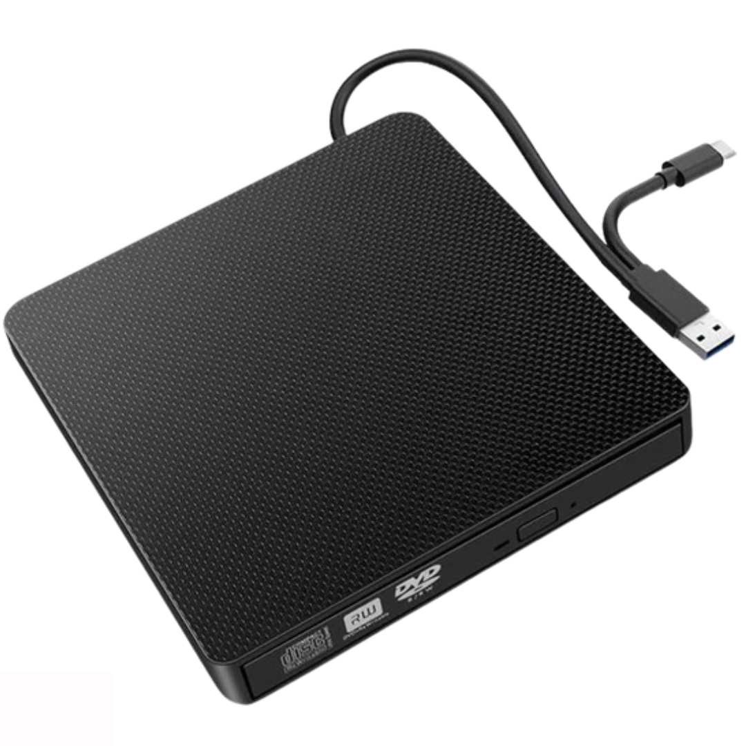 UNIDAD OPTICA/DVD WRITER ANDOWL EXTERNO USB 3.0 + USB-C / Q-GF300 / BLACK