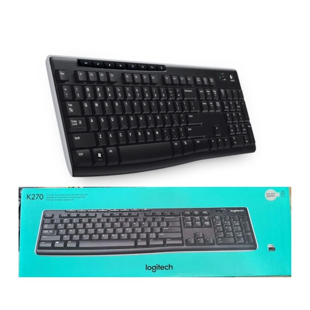 TECLADO LOGITECH/K270/INALÁMBRICO/TECLADO MULTIMEDIA/ESPAÑOL/BLACK