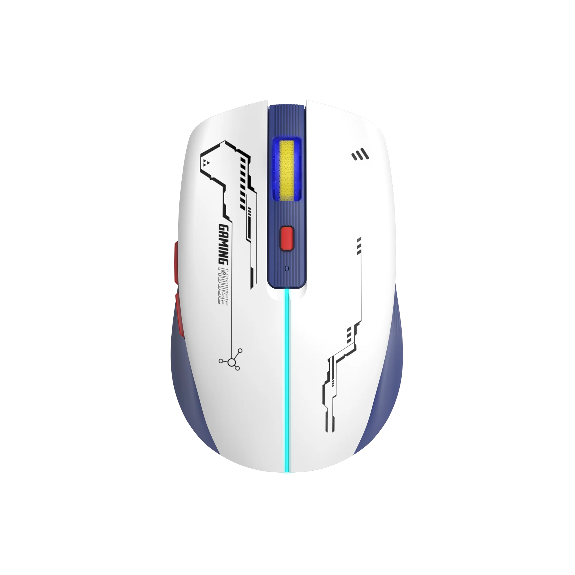 MOUSE GAMING MARVO M796W BLANCO INALAMBRICO 2.4G + BT 6 BOTONES PROGRAMABLES BATERIA 500MA USB TYPE-C