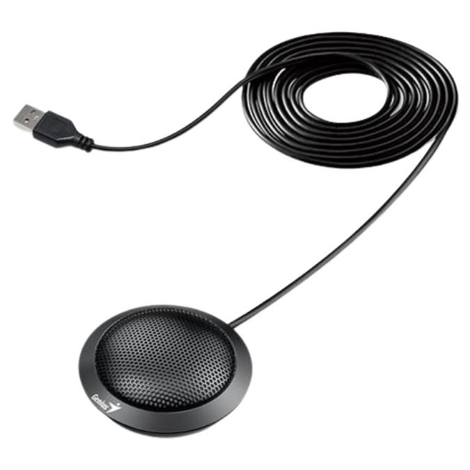 MICROFONO PARA PC GENIUS /MIC-100U/ CONECTIBIDAD USB OMNIDIRECCIONAL 360° / BLACK - Imagen 3