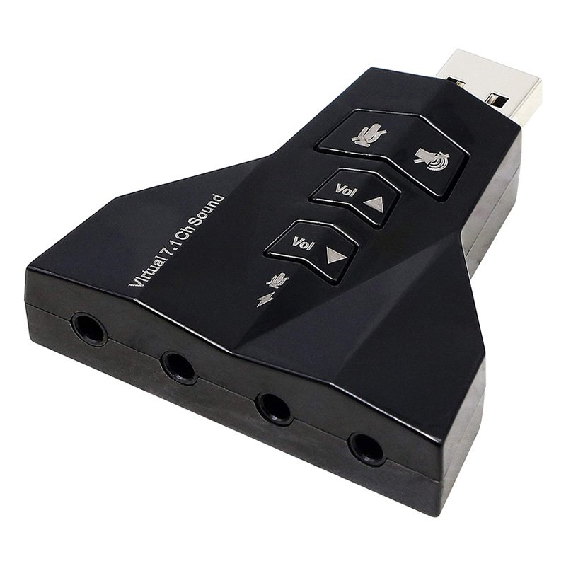 TARJETA DE SONIDO EXTERNO / AVIONCITO / PV-K580 / USB VIRTUAL 7.1 / BLACK