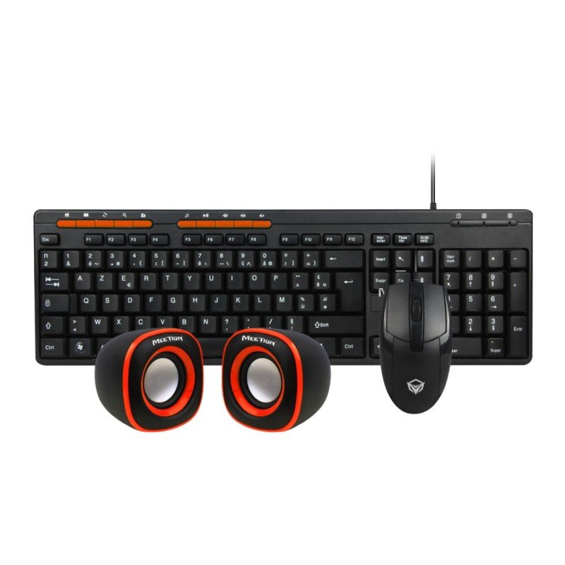 COMBO MEETION 3 EN 1/ MT-C105/ TECLADO – MOUSE – PARLANTES/ BLACK.