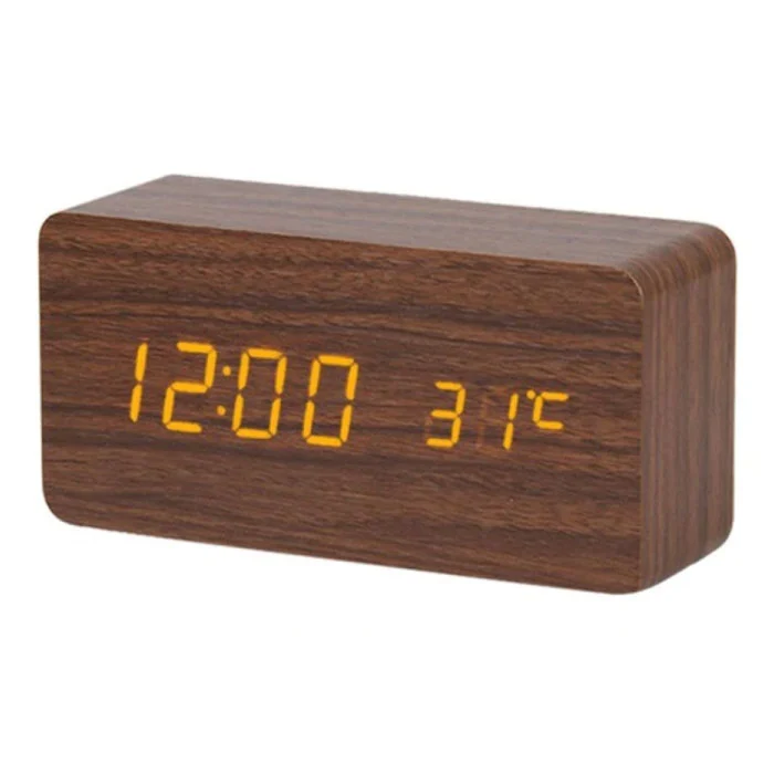 RELOJ DIGILTAL DE MADERA / BROW