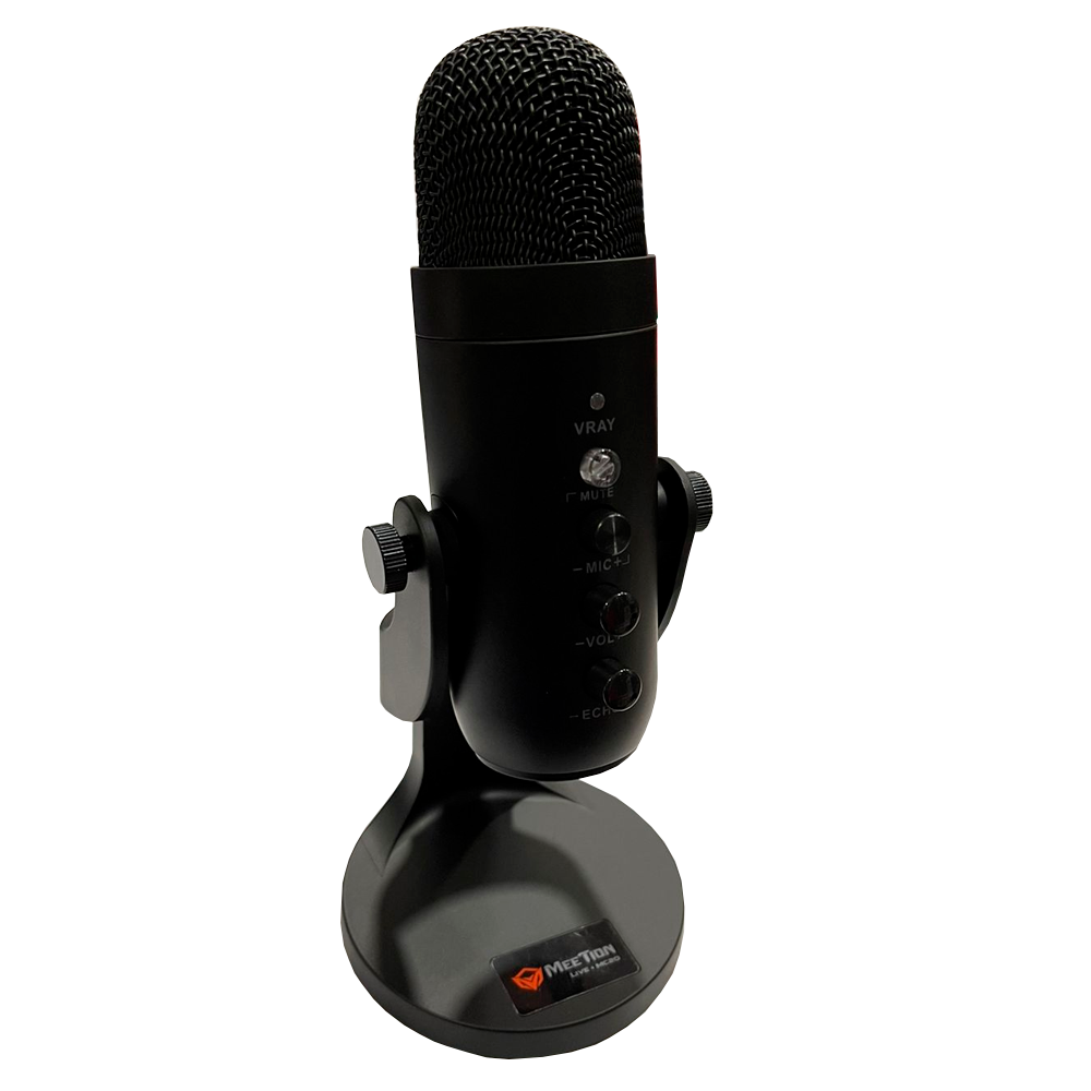 MICROFONO MEETION GAMING ALAMBRICO USB-C + 1xJACK 3.5M / MT-MC20 / BLACK - Imagen 8