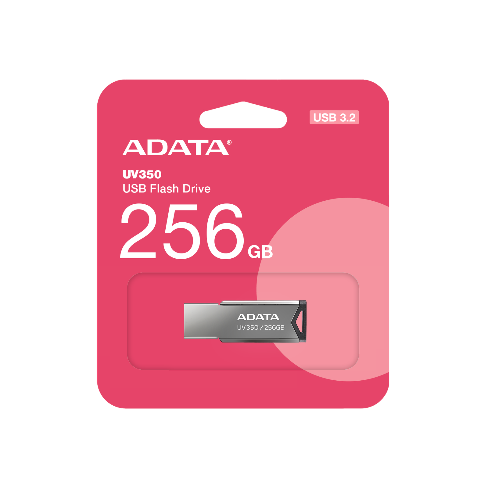 FLASH MEMORY ADATA 256GB / UV350 USB 3.2 / METALICA PLATA