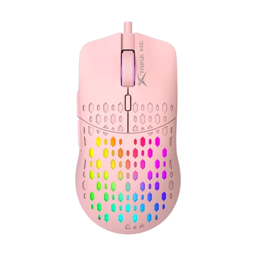 MOUSE GAMING XTRIKE ME GM-209P / 8000DPI / INTERFAZ USB, CABLE: 1.5m / 6 BOTONES / ROSADO