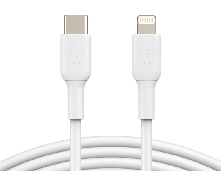 CABLE USB-C A LIGHTNING BELKIN / 1M / PARA IPHONE-IPAD-APPLE / WHITE - Imagen 2
