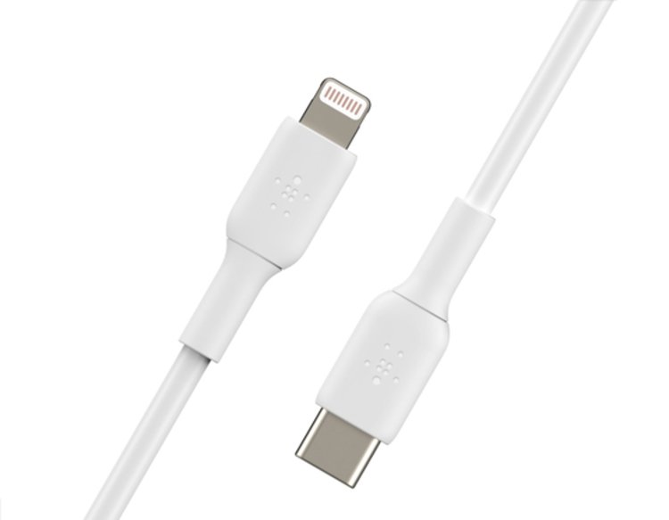 CABLE USB-C A LIGHTNING BELKIN / 1M / PARA IPHONE-IPAD-APPLE / WHITE - Imagen 3