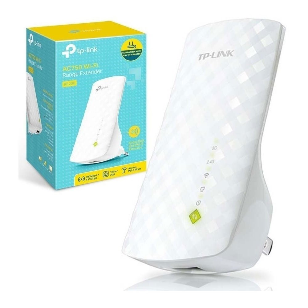EXTENSOR DE RANGO WIFI AC750 – RE200 TP-LINK / DUAL BAND / WHITE