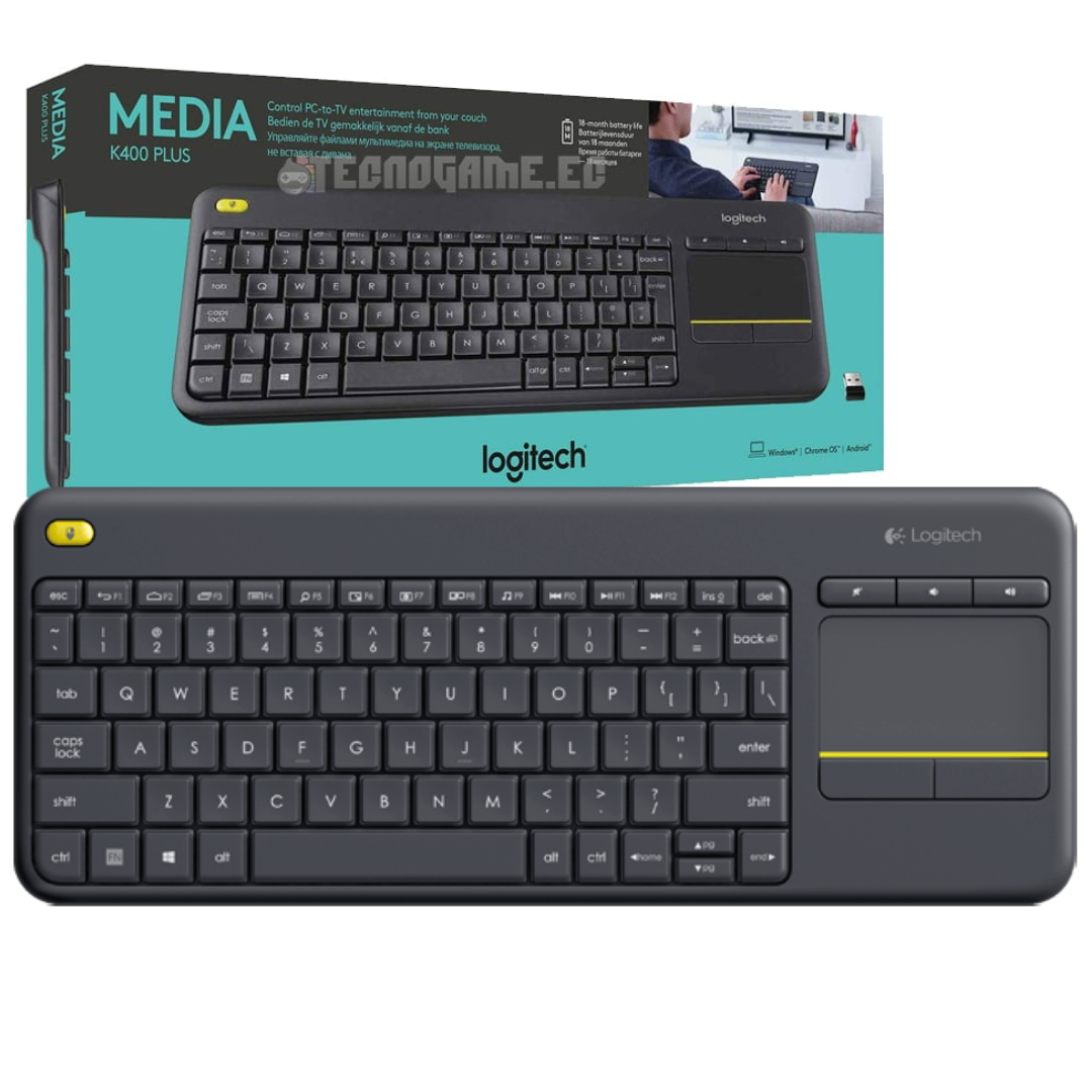 COMBO LOGITECH K400 PLUS / TECLADO ESPAÑOL + TOUCHPAD / BLACK