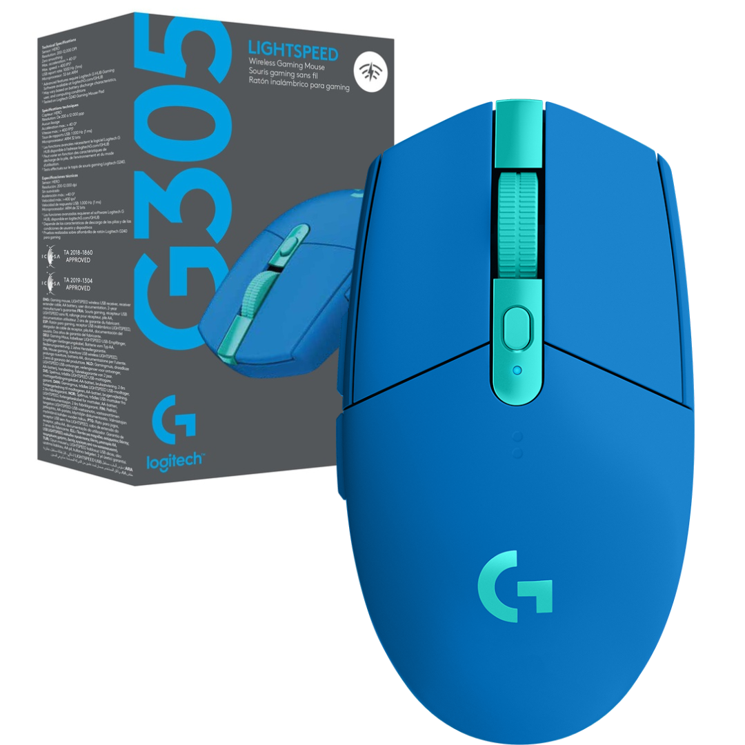 MOUSE GAMING LOGITECH G305 INALAMBRICO / 12.000DPI / 11 BOTONES PROGRAMABLES / BLUE