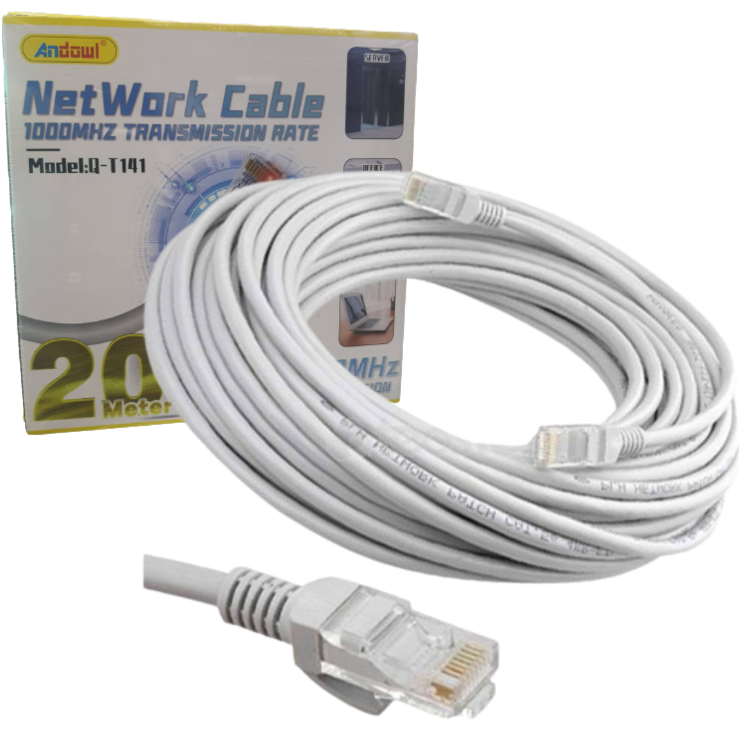 PATCH CORD/UTP/CABLE DE RED 20M CAT6E ANDOWL / Q-T141 / WHITE