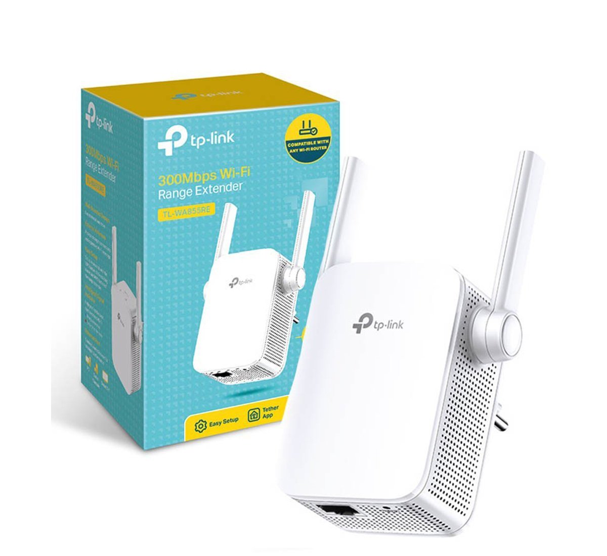 EXTENSOR DE RANGO WIFI N300 – TL-WA855RE CON DOS ANTENAS EXTERNAS TP-LINK / WHITE