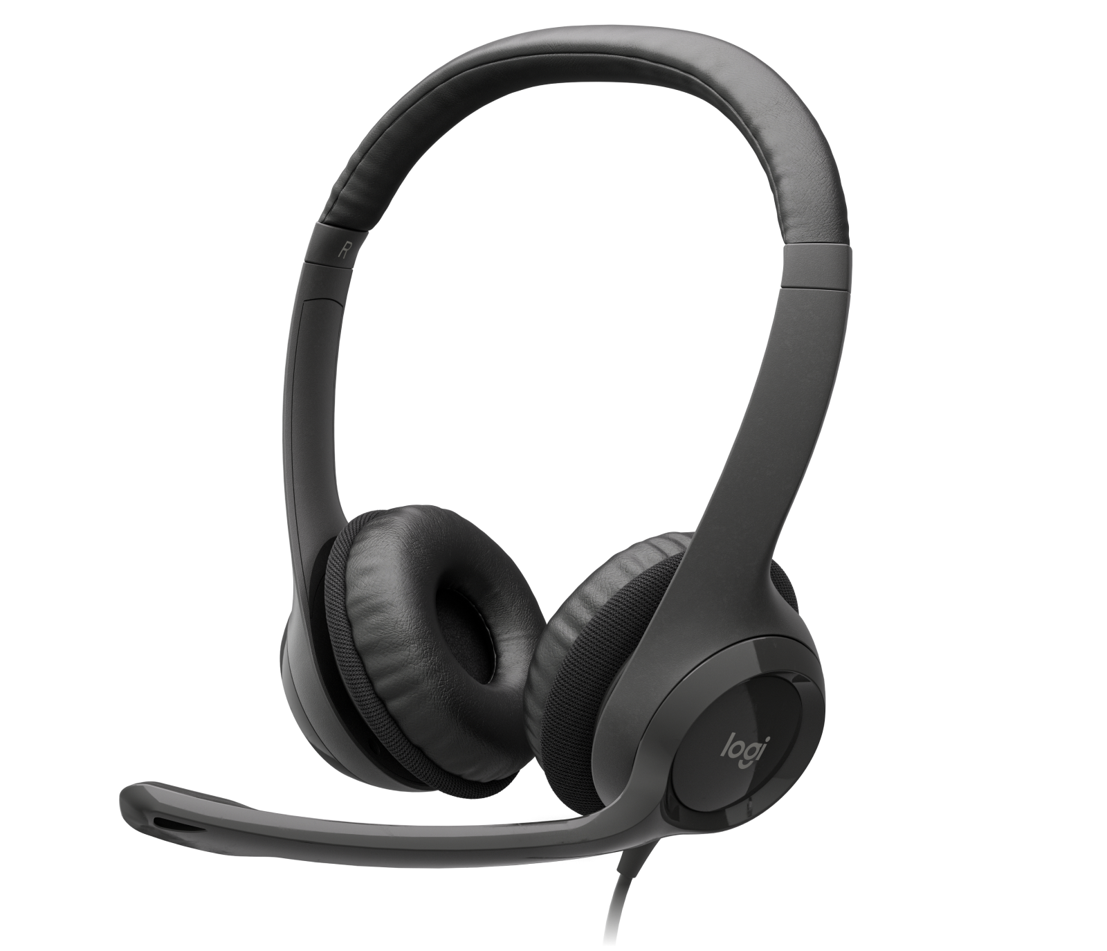 AUDIFONOS LOGITECH H390 CON MICROFONO EXTERNO ALAMBRICO / CONECTOR USB / CONTROL DE VOLUMEN-MUTE / BLACK