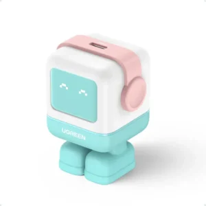 ADAPTADOR DE CORRIENTE UGREEN / ROBOT 30W / IPHONE / CELESTE-ROSADO