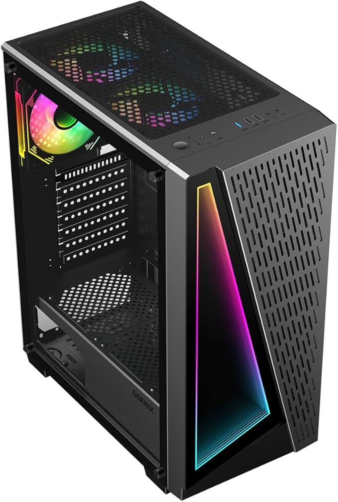 CASE GAMEMAX PRISM USB 3.0 VIDRIO TEMPLADO / 3 VENTILADORES RGB / VIDRIO TEMPLADO/ AURA ESPEJO INFINITO