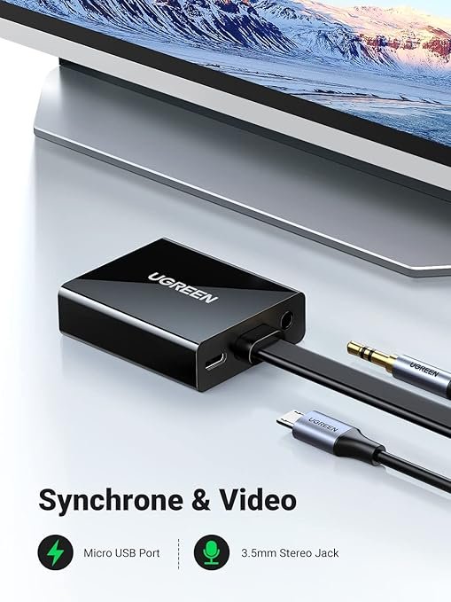 ADAPTADOR CONVERTIDOR DE HDMI A VGA MM103 UGREEN - Imagen 3