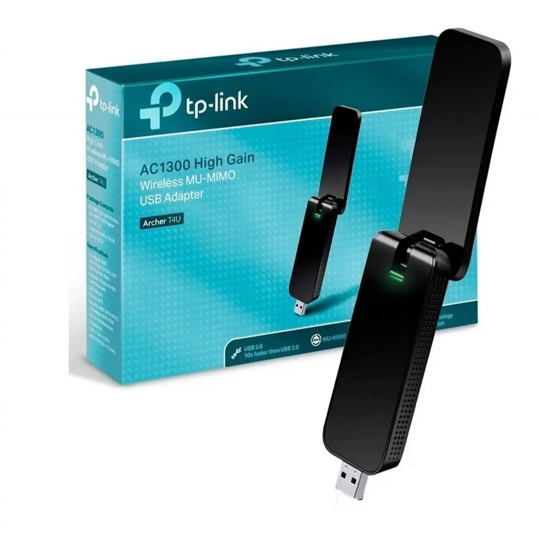 ADAPTADOR USB WIFI TP-LINK AC1300 / ARCHER T4U / DUAL BAND MU-MIMO.