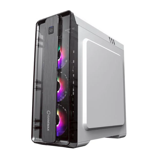 CASE GAMEMAX MOONLIGHT FRGB BLANCO 3 VENTILADORES RGB / ACRILICO