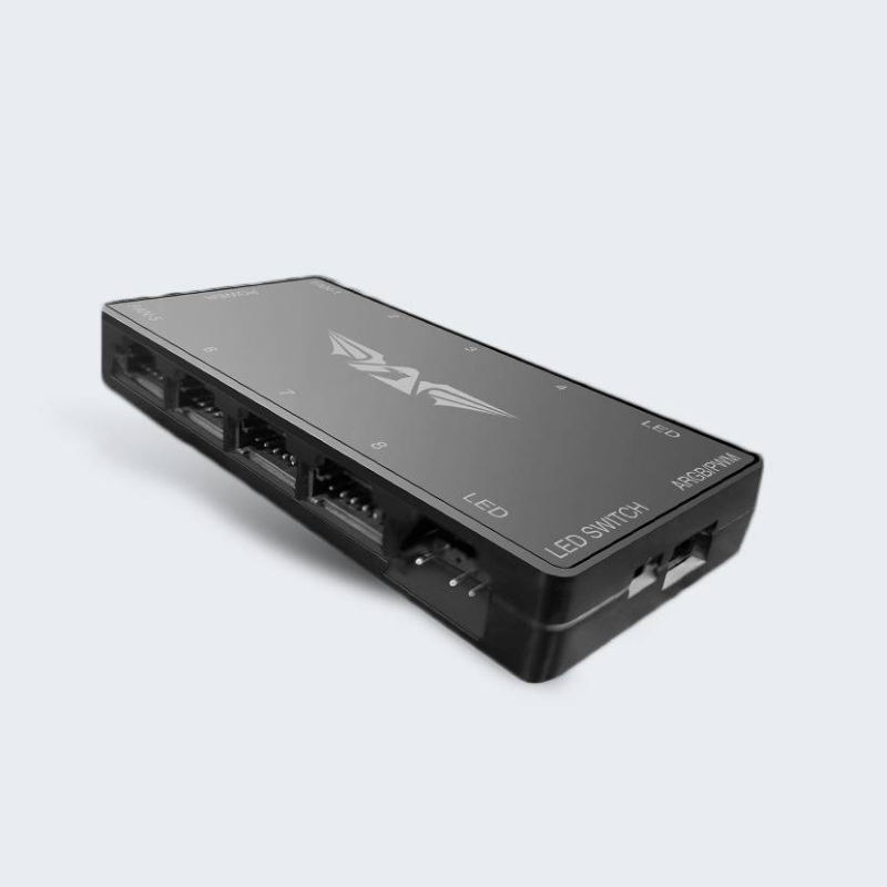 HUB CONTROLADOR ARMAGEDON / ARGB / VENTILADORES / 6PIN Y 3PIN / BLACK