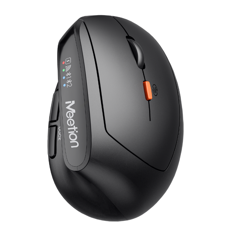 MOUSE ERGONOMICO MEETION BTM008 / WIRELESS / BLUETOOTH / BLACK - Imagen 2