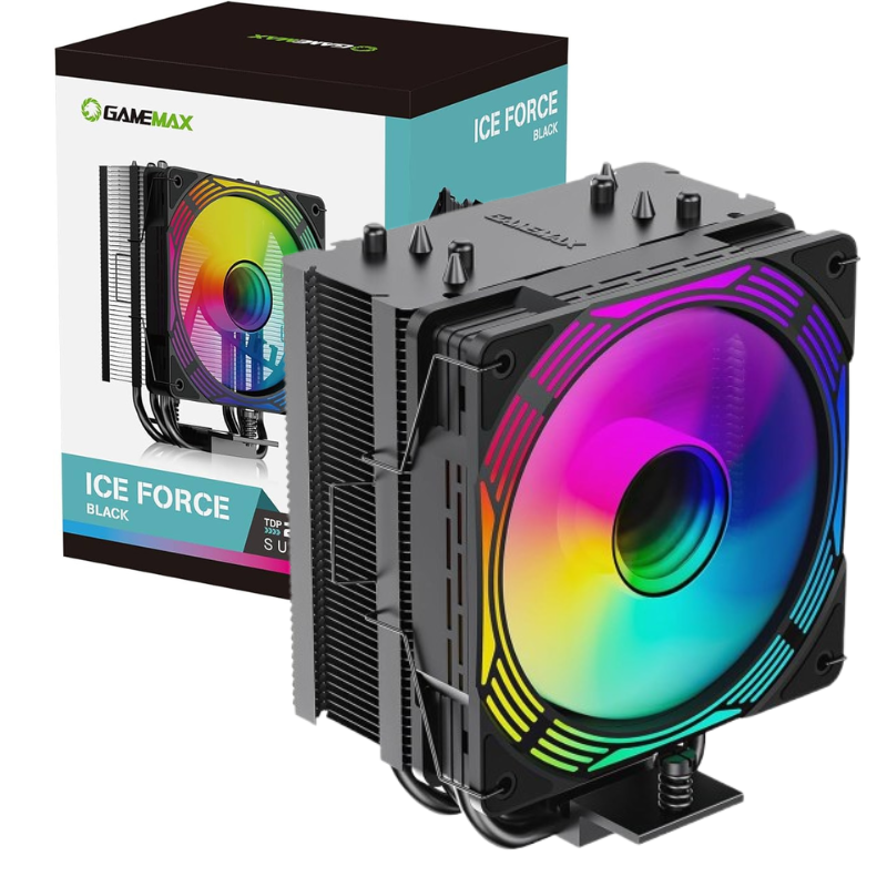 DISIPADOR CPU GAMEMAX ICE FORCE BK / LED ARGB / TDP 200W / BLACK