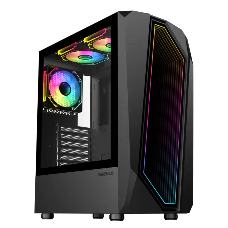 CASE GAMEMAX TIME BANDUIT USB 3.0/3 VENTILADORES ARGB / VIDRIO TEMPLADO/ AURA INFINITA FRONTAL
