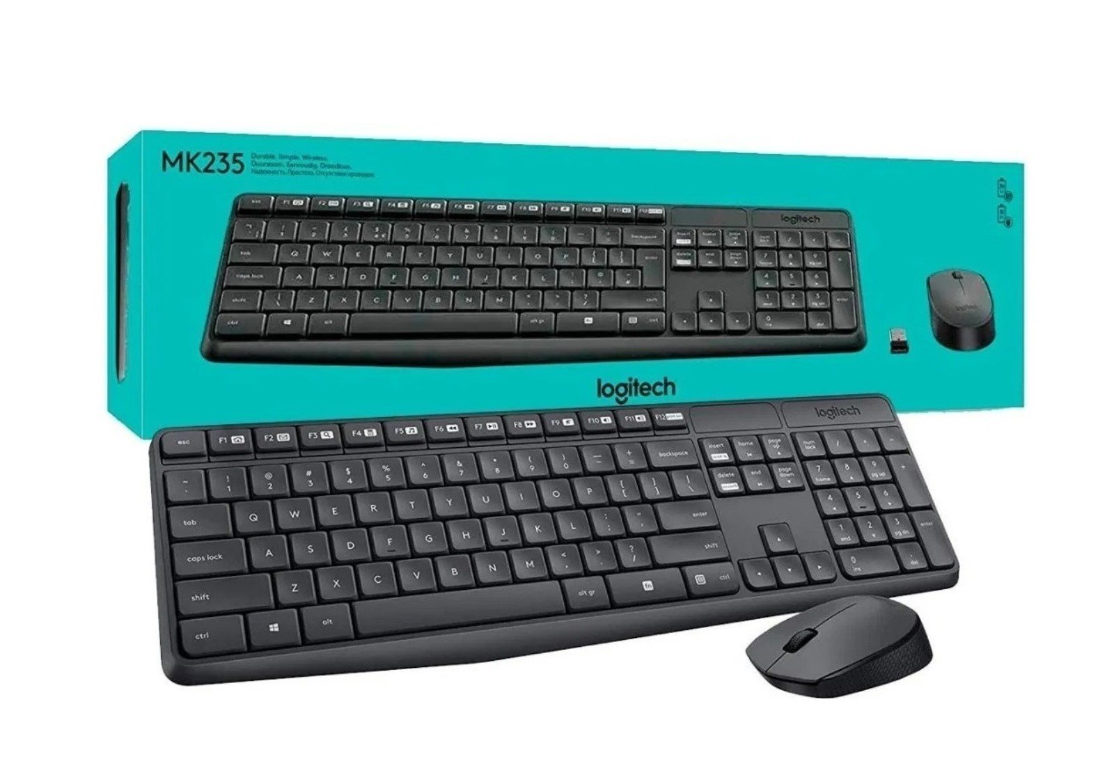COMBO TECLADO + MOUSE LOGITECH MK235 INALAMBRICO USB WIRELESS