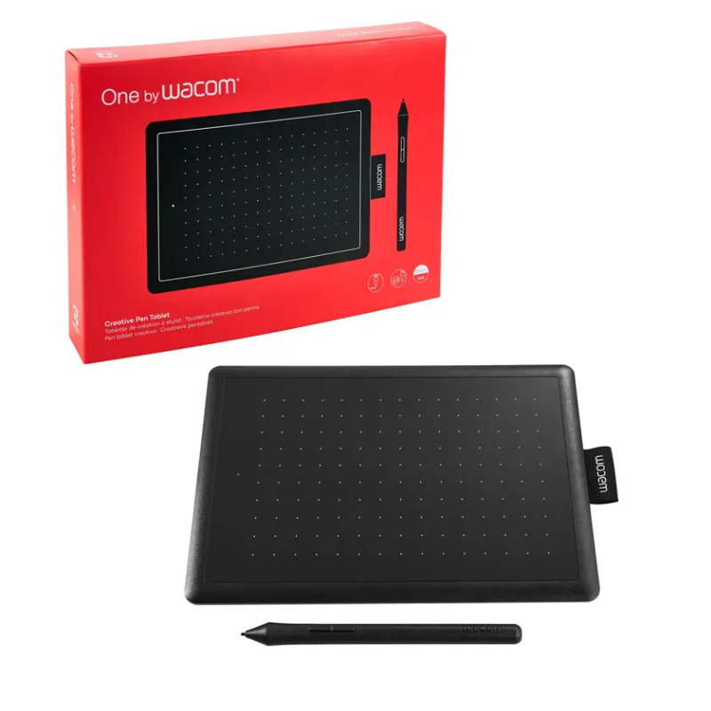 TABLETA DIGITALIZADORA WACOM ONE / KSO-B591(A) CTL-672/K1-AX / ALAMBRICA / MEDIUM / BLACK