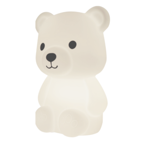 LAMPARA DE SILICONA DE OSITO RGB BATERIA RECARGABLE