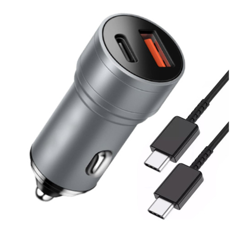 CARGADOR DE CELULAR PARA AUTO IIN&ZII / 38W / IZ-650 / GRIS