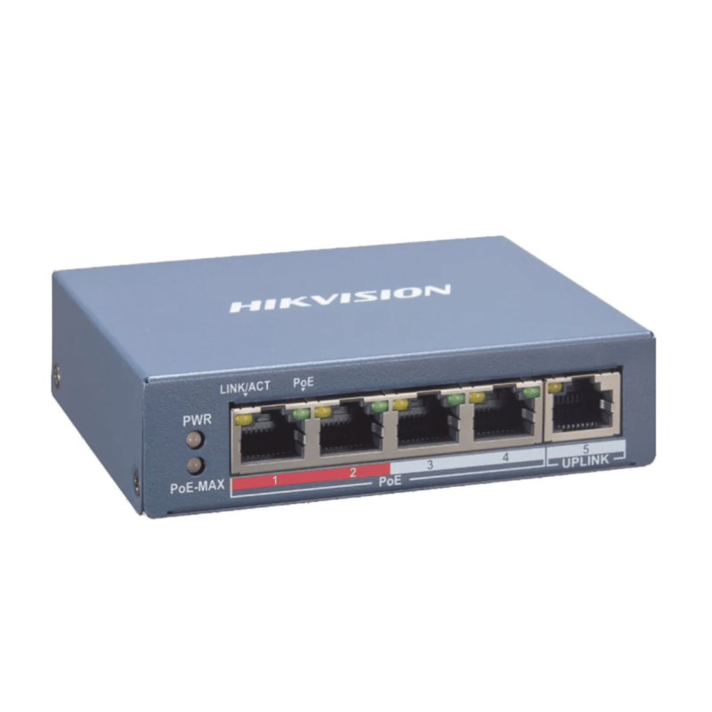 SWITCH DE RED HIKVISION / SMART / 4 PUERTOS POE / 10-100MBPS / DS-3E1105P-EI/M