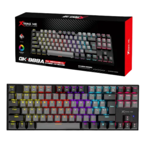 TECLADO MECANICO XTRIKE ME GK-989 A / 70% / SWITCHES ROJOS / ILUMINACION RGB / BLACK