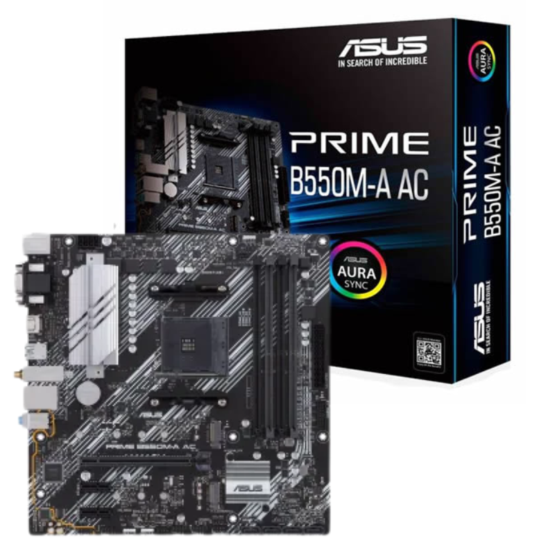 PLACA MADRE ASUS B550M-A AC AMD RYZEN AM4 X4DDR4 XWIFI /HDMI /MATX