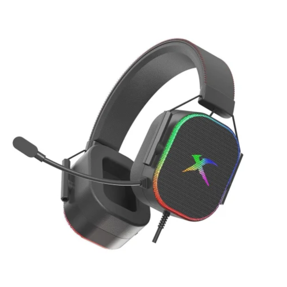 AUDIFONOS ALAMBRICOS XTRIKE ME GH-606 / JACK 3.5MM + USB / MICROFONO / LED RGB / METALICO / BLACK - Imagen 2