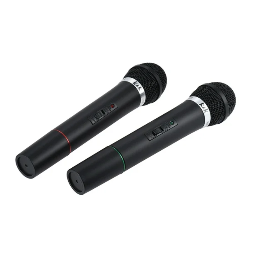 MICROFONOS KARAOKE INALAMBRICOS / WM-306 / BASE / 2 MICROFONOS / BLACK - Imagen 2