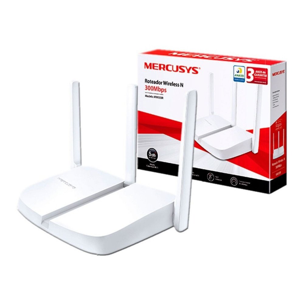 ROUTER MERCUSYS 300MBPS – 2.4Ghz MW305R / 3 ANTENAS: 5dBi / LAN 10-100MBPS / WHITE