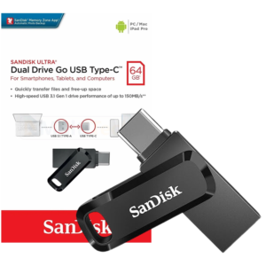 FLASH MEMORY SANDISK ULTRA DUAL / 64GB / USB & USB-C / 400MBPS