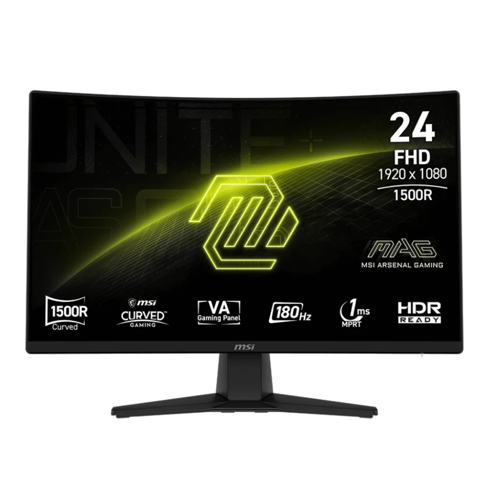 MONITOR MSI MAG 242C / 24″ FHD / CURVO VA 180HZ 1MS / HDMI Y DP / BLACK