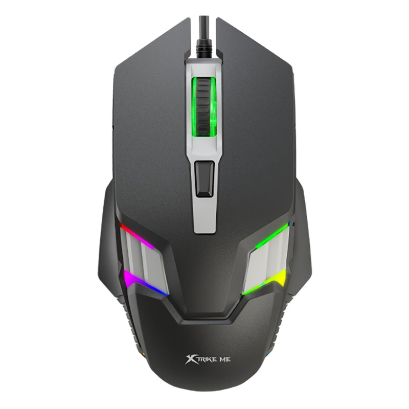 MOUSE XTRIKE-ME ALAMBRICO / GM-110 / RGB / 4 BOTONES / 3600 DPI / BLACK - Imagen 2
