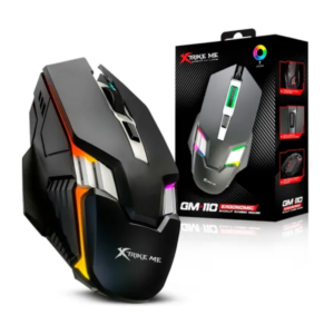MOUSE XTRIKE-ME ALAMBRICO / GM-110 / RGB / 4 BOTONES / 3600 DPI / BLACK