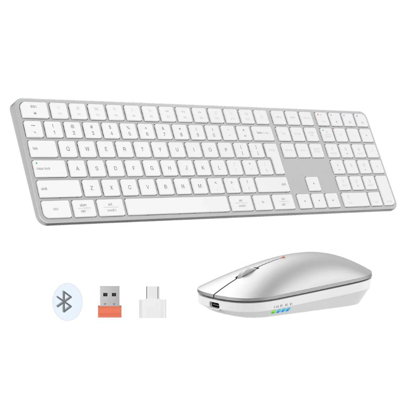 COMBO WIRELESS BLUETOOTH C230 / TECLADO + MOUSE/ MEETION/ WHITE