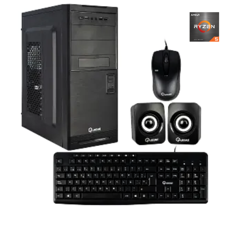 CPU PROCESADOR AMD AM4 RYZEN 5-5600GT/ 16 GB RAM DDR4 / 512GB SSD M.2 NVME / CASE COMBO TECLADO / MOUSE / PARLANTE/ ATX850W
