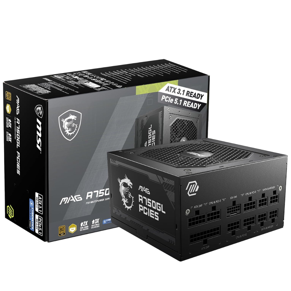 FUENTE DE PODER MSI 750W 80 PLUS GOLD ATX 3.1 PCIE 5.1 FULL MODULAR