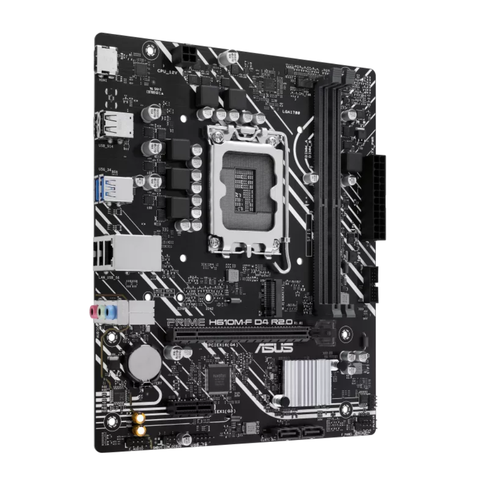 PLACA MADRE ASUS PRIME H610M-F D4 R2.0 / 14VA GEN / PCIE 4.0 / M.2 / DDR4 - Imagen 3