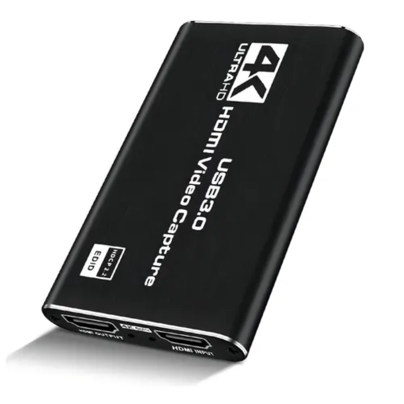 CAPTURADORA DE VIDEO HDMI A USB 3.0 HASTA 4K SALIDA DE AUDIO Y MICROFONO