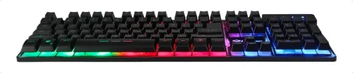 TECLADO ALAMBRICO GAMER MEETION K9300 SEMIMECANICO BASE METALICA RETROILUMINADO RGB BLACK - CABLE - Imagen 4