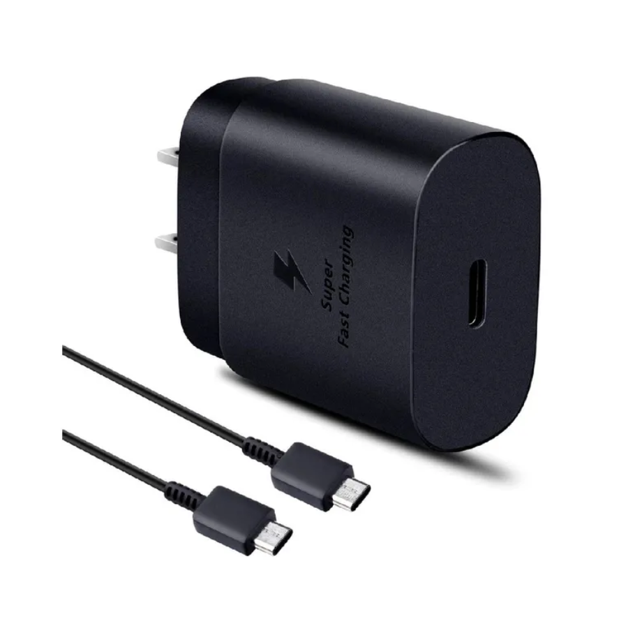 KIT SAMSUNG CABLE USB-C A USB-C + ADAPTADOR DE CORRIENTE / EP-TA800 / BLACK - Imagen 3