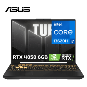 LAPTOP ASUS TUF GAMER FX607VU-RL095/ INTEL CORE I7 13620H 13VA GENERACION/16GB RAM/1TB SSD M.2/NVIDIA GFORCE 6GB RTX4050/TECLADO ILUMI /MOCHILA Y MOUSE